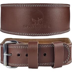 Spartan Weight Lifting Belt (5mm Thick) - Genuine Leather Lifting Belt Gym for Men & Women - Functional Workout Belt - Gym Belt for Weightlifting, Powerlifting, Squat & Deadlift - Adjustable Weightlifting Belt