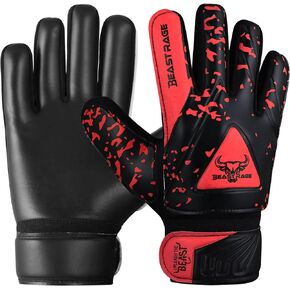 BEAST RAGE Goalkeeper Gloves for Kids Support Grip Youth Football Gloves Kids Junior Soccer Gloves for Kids 6-15 Men Adult Boys Football Gloves