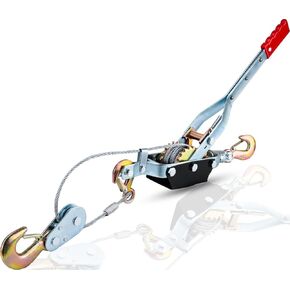 FanzKo 5 طن يأتي على طول ساحبة طاقة الونش، كابل طاقة عالي التحمل يأتي مع أداة مع تروس مزدوجة، ساحب كابل رافعة للسيارات، 5 طن (10000 رطل) رافعة يدوية لسحب الكابلات، CA3291 in Kuwait