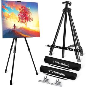 حامل طلاء للبالغين، عبوتان من الحوامل المحمولة للرسم مع حقيبة ومشابك، حامل سطح الطاولة قابل للتعديل بارتفاع من 17 بوصة إلى 63 بوصة، حامل معدني خفيف الوزن للرسم والعرض في الهواء الطلق in Kuwait