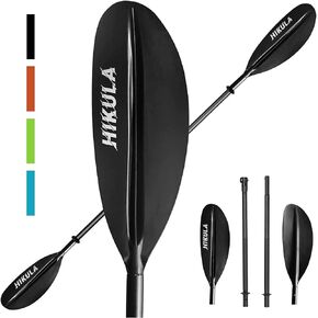 HIKULA Kayak Paddles 4 Pieces Aluminum Shaft and PP Blade Floating 90.5inch/230cm Lightweight Oars
