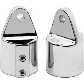 SEAROAM Boat Top Hardware Bimini Top Hardware 7/8 inch and 1 Inch Eye End Cap Fitting 316 Stainless Steel Boat Top Parts Heavy Duty Bimini Bracket Rail Brace Bimini Top Accessories, Pack of 2