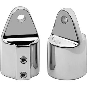 SEAROAM Boat Top Hardware Bimini Top Hardware 7/8 بوصة و1 بوصة غطاء نهاية العين مناسب 316 الفولاذ المقاوم للصدأ أجزاء القارب العلوية شديدة التحمل بيميني قوس السكك الحديدية دعامة Bimini Top Accessories، حزمة من 2