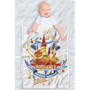 Harry Potter lightweight baby blanket, 30"X40", Whimsical Gryffindor Unisex for infants Girls & Boys