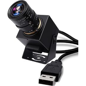 SVPRO 2MP Global Shutter USB Camera 90FPS High Speed Camera with 5-50mm Zoom Lens, Manual Focus Webcam for Glof Swing, 10X Optical Zoom Industrial Camera USB Plug and Play for Computer