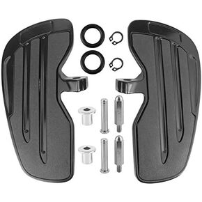Aramox Motorcycle Footpeg,Aluminum Front Floorboards Foot Pegs Footboard Accessory Kit Fit for Indian /Sixty/Bobber 2015(Black)