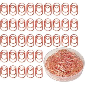 Gold Mini Paper Clips Cute Heart Shape Tiny Paper Clips 20mm/0.79inch Small Love Shaped Paperclips for Office Home School Supplies Crafts Baby Shower Invitations Clamps