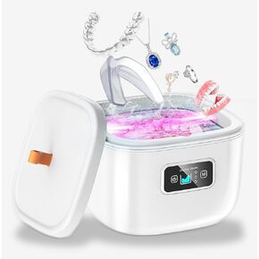 Lfyanrich Ultrasonic UV Retainer Cleaner Machine for Dentures,Jewelry,Mouth Guard Cleaner,Night Guard Cleaner,255ML Ultrasonic Cleaner Retainer,45kHz Sonic Cleaning Machine Aligner,Dental Appliance