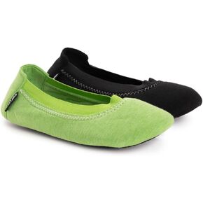MUK LUKS Women's 2 Pack Travel Ballerina Set Slipper
