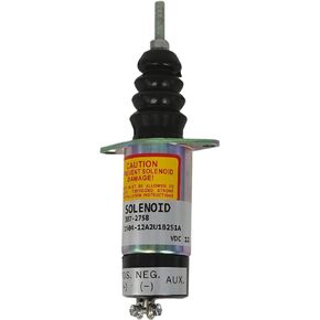 12V Solenoid 307-2758 Compatible with Miller Welders AEAD 200LE Legend Compatible with Onan P216G P218G P220G P224G OL16 OL18 OL20 2 Terminal