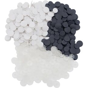 600 PCS Buckle Plastic Button, 3 Colors Shoe Charm Buttons Round Buttons DIY Shoes Charm Accessories for Flat Shoe Charms and Wristband Charms Back DIY Ornaments (Black,White,Transparent)