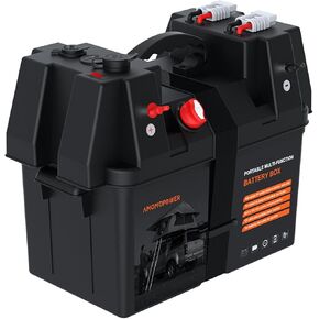 AMOMDPOWER 12V-24V صندوق بطارية ذكي متعدد الوظائف، نظام كهربائي للتخييم شديد التحمل، صناديق التحكم في البطارية، صندوق الطائر لقارب المقطورة، السيارة البحرية RV الشمسية (بدون بطارية) in Kuwait