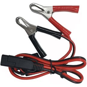 SAE to Aligater Clips - 2FT Battery Charger Clamp Trickle Charger Extension Cable 12V-24V Quick Disconnect Extension Cord 2 Feet 15A Alligator Clip for Pump Motorcycle Car Battery Solar Panels