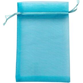 100 Pc 4x6 inch Gift Wrap Bags Navy Blue,Organza Sheer Fabric,Drawstring Glossy Pastel Treat Bag for Baby Shower Favor,House Party Favors,Bridal Shower Favor,Lipsense Holder,Xmas,Tea,Cookies,Chocolate