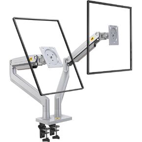 NB North Bayou Dual Monitor Arm Ultra Wide Full Motion Swivel Monitor Mount with Gas Spring for 22''-32'' Monitors with Load Capacity from 4.4 to 33lbs for Each Arm Monitor Stand G32-S in Kuwait