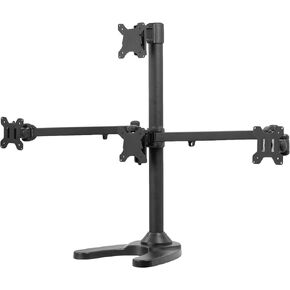 VIVO Steel Quad 13 to 32 inch LED LCD Computer Monitor Heavy Duty Freestanding Mount, 3 Plus 1 Fully Adjustable Stand, Holds 4 Screens, STAND-V104F