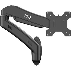 حامل شاشة على الحائط - ذراع شاشة فردي زنبركي غاز لحامل تلفزيون كامل الحركة مقاس 14-32 بوصة مع دوارة إمالة قابلة للضبط، تصميم مثالي لمسمار فردي، الحد الأقصى VESA 100x100 مم حتى 15.4 رطل in Kuwait