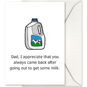 GIFTING GIGGLES Funny Card for Dad | Happy Birthday, Father’s Day | from daughter, son, all of us | Bday gift for Father, Step Dad, Daddy | 40th 50th 60th 70th 80th