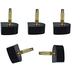 6 Pairs Black U Shaped High Heel Tips Replacement Stiletto Shoe Repair Heel Caps Cover Heel Pin Taps Dowel Lifts Replacement for Women Lady Girls Size 8mm x 8mm (Thin Pin-2.4mm)