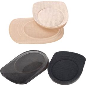 Heel Cushion 2 Pairs of Gel Heel Lifts for Shoes Bone Spur Relief Cushion Self-Adhesive Half Inserts Ankle Support Insoles for Plantar Fasciitis - Size L