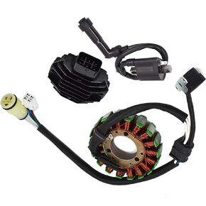 Stator and Regulator Rectifier and Ignition Coil Replacement for Yamaha Raptor 660 YFM660 2001-2005