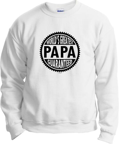 ThisWear World's Greatest Papa Guaranteed Long Sleeve Crewneck Sweatshirt in Saudi Arabia