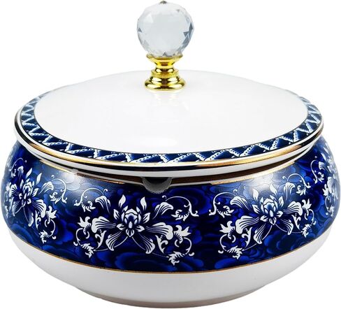 Ceramic decorative jar with lid, household jar, Japanese home style, suitable for home, office, and outdoor decoration. in Kuwait