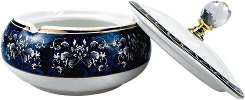 Ceramic decorative jar with lid, household jar, Japanese home style, suitable for home, office, and outdoor decoration. in Kuwait