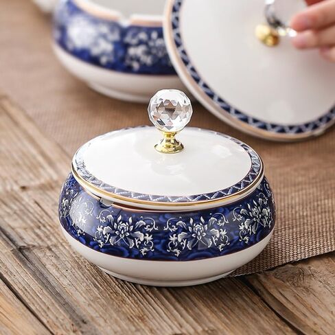Ceramic decorative jar with lid, household jar, Japanese home style, suitable for home, office, and outdoor decoration. in Kuwait