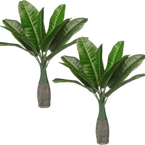 قطعتان من شجرة النخيل الصغيرة شجرة النخيل الاصطناعية 17 بوصة نباتات صناعية صغيرة من البلاستيك أوراق اصطناعية وهمية شجرة النخيل نباتات استوائية صناعية صغيرة لرف مكتب المكتب والحمام والمنزل الداخلي والخارجي in Kuwait