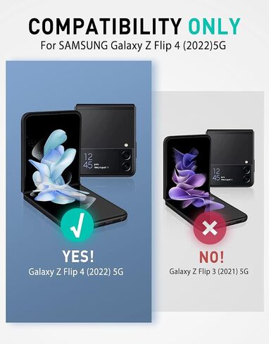 حافظة سلسلة i-Blason Armorbox لهاتف Samsung Galaxy Z Flip 4 5G (2022)، حافظة متينة لكامل الجسم مع تقليل الصدمات/ممتص للصدمات (أسود) in Kuwait