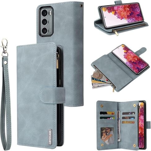 LBYZCASE Phone Case for Galaxy S20 FE 5G(2020),Samsung S20 FE Wallet Case,Luxury Folio Flip Leather Cover[Zipper Pocket][Wrist Strap][Kickstand ] for Samsung Galaxy S20 FE 5G(Fan Edition)-Black in Saudi Arabia