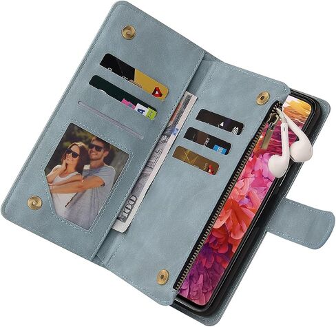 LBYZCASE Phone Case for Galaxy S20 FE 5G(2020),Samsung S20 FE Wallet Case,Luxury Folio Flip Leather Cover[Zipper Pocket][Wrist Strap][Kickstand ] for Samsung Galaxy S20 FE 5G(Fan Edition)-Black in Saudi Arabia