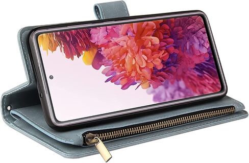 LBYZCASE Phone Case for Galaxy S20 FE 5G(2020),Samsung S20 FE Wallet Case,Luxury Folio Flip Leather Cover[Zipper Pocket][Wrist Strap][Kickstand ] for Samsung Galaxy S20 FE 5G(Fan Edition)-Black in Saudi Arabia