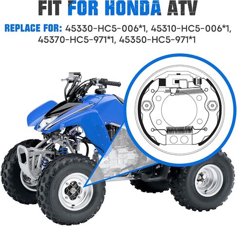 Front Brake Wheel Cylinders Shoes Fit for Honda TRX350 1990-2000, Rancher 350 4x4 ES 2000 2001 2002 2003 45330-HC5-006 45310-HC5-006 45370-HC5-971 45350-HC5-971 - Full Set Left & Right ATV Drum Brakes in Saudi Arabia