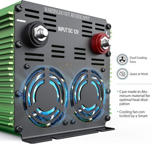 EDECOA 2000W Power Inverter 12V DC to 110V 120V AC 2000 Watts with Remote Control LCD Display USB 3 Outlets for Cars, Trucks, RVs, Rural Cabins in Kuwait