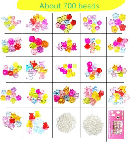 Vytung Beads Set for Jewelry Making Kids Adults Children Craft DIY Necklace Bracelets Letter Alphabet Colorful Acrylic Crafting Beads Kit Box with Accessories(Color#6) in Saudi Arabia