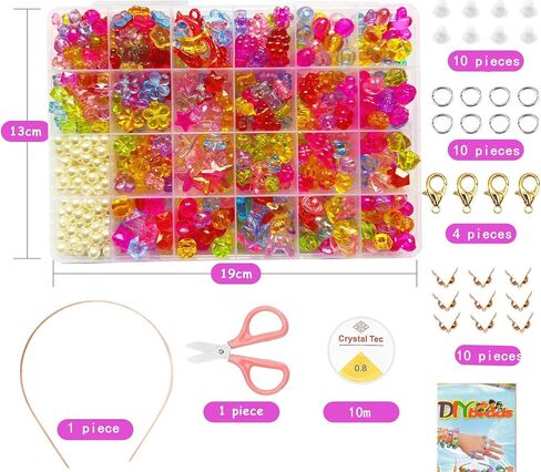 Vytung Beads Set for Jewelry Making Kids Adults Children Craft DIY Necklace Bracelets Letter Alphabet Colorful Acrylic Crafting Beads Kit Box with Accessories(Color#6) in Saudi Arabia