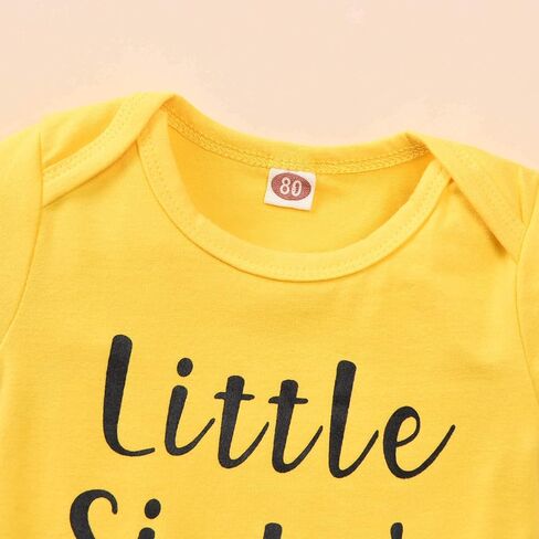 Unutiylo Little Big Sister Outfits Matching Toddler Baby Girl clothes Long Sleeve Ruffle Tops Romper Floral Pants Set in Saudi Arabia
