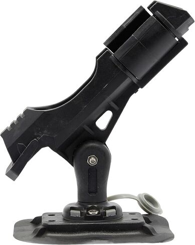 Extreme Max 3006.8618 Fishing Rod Holder with Easy-Install Universal Mounting Bracket for Inflatable Boat, Black in Saudi Arabia