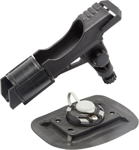 Extreme Max 3006.8618 Fishing Rod Holder with Easy-Install Universal Mounting Bracket for Inflatable Boat, Black in Saudi Arabia