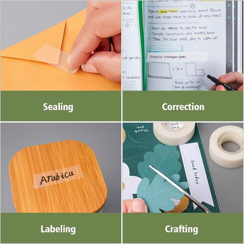 16 Rolls Invisible Tape Refills Easy Tear by Hands 0.7 Inch X 1000 Inches, Tape for Dispenser Refill 1 Inch Core, Invisible Tapes Translucent for Classroom Office Supplies in Saudi Arabia
