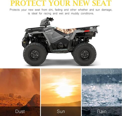 Samman ATV Seat Cover for Most ATV Compatible with Sportsman Scrambler, Grizzly, Rancher Foreman, Arctic Cat in Saudi Arabia