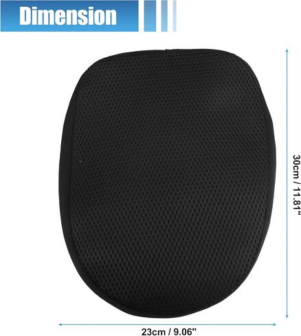 uxcell 11.81"x9.06" Universal Motorcycle Airflow Mesh Seat Cover Dustproof Motorbike Cushion Pad Protector 30x23cm Black in Saudi Arabia