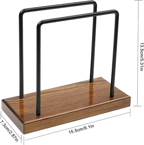 Napkin Holder for Table,Acacia Wood Napkins Holder with Metal Wire, Farmhouse Standing Napkin Holder for Kitchen, Dining Tables, Bar Picnic, Paper,Cocktail, Mail, or Bill Organizer. in Kuwait