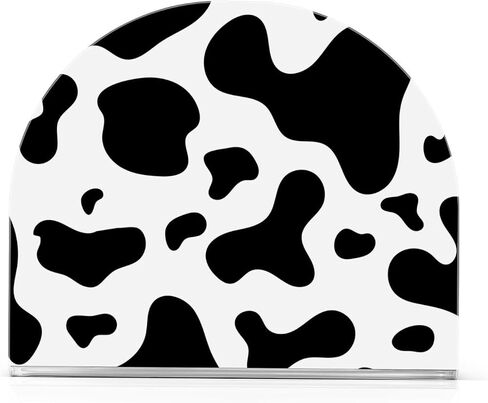 Cow Skin Print Napkin Holder, Acrylic Napkin Holders for Table Cocktail Napkins Dispenser Paper Stand for Kitchen Dining Restaurant Home Bar in Saudi Arabia