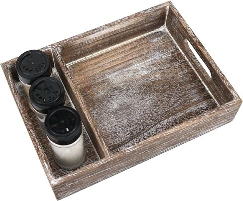 KITCHEN TQT - Napkin Holder With Salt And Pepper Shakers +1 Extra, Napkin Holder For Table, Napkin Holder For Paper Napkins, Wooden Napkin Holder, Farmhouse Napkin Holder in Saudi Arabia