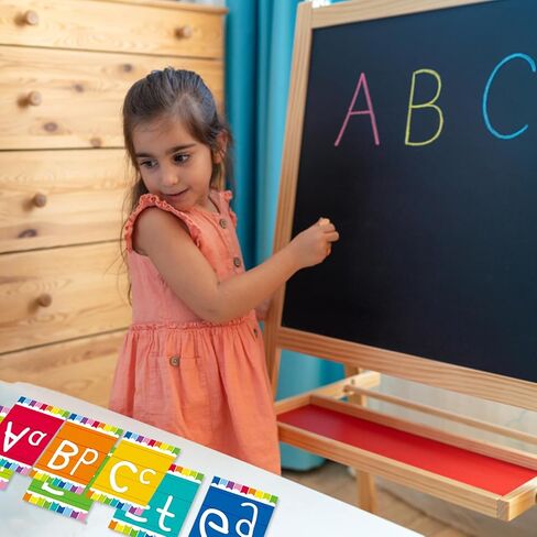 لوحة الإعلانات الأبجدية - ملصق ABC الأبجدية مجموعة تزيين الفصل الدراسي لمرحلة ما قبل المدرسة الإنجليزية ملصق رياض الأطفال الابتدائية الفصول الدراسية ديكور الحائط الرعاية النهارية لوازم المدرسة المنزلية (ملونة) in Saudi Arabia