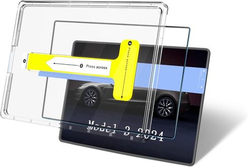 واقي شاشة من الزجاج المقسى مصمم لملحقات Tesla Model 3 2024 مقاس 15.4 بوصة التي تعمل باللمس للوحة القيادة 2024 Tesla Model 3 مع طقم إطار سهل التركيب in Kuwait