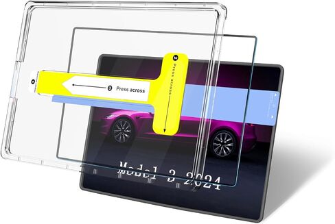 Tempered Glass Screen Protector Designed for Tesla Model 3 2024 15.4 inch Dashboard Touchscreen 2024 Tesla Model 3 Accessories with Frame Kit Easy Installation in Saudi Arabia